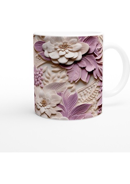 Leylak Baharı Rölyef Çiçekli Kupa Bardak modelleri