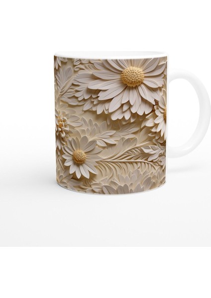 Papatya Düşleri 3D Çiçekli Kupa Bardak modelleri