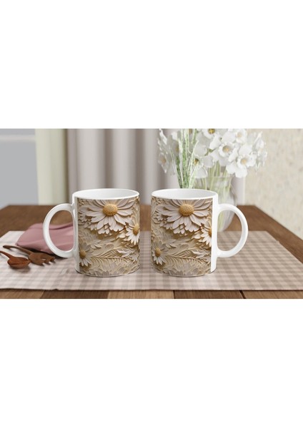 Papatya Düşleri 3D Çiçekli Kupa Bardak indirimleri