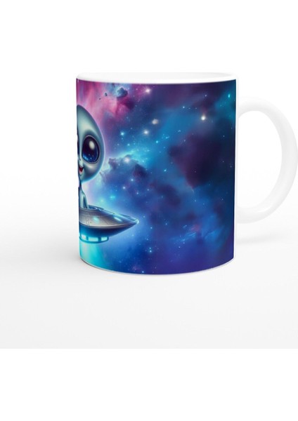 Dost Canlısı Uzaylı Temalı Çocuklara Özel Baskılı Kupa Bardak modelleri