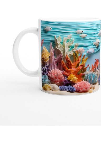 Deniz Dalgaları ve Renkli Mercanlar Kupa Bardak fiyatları