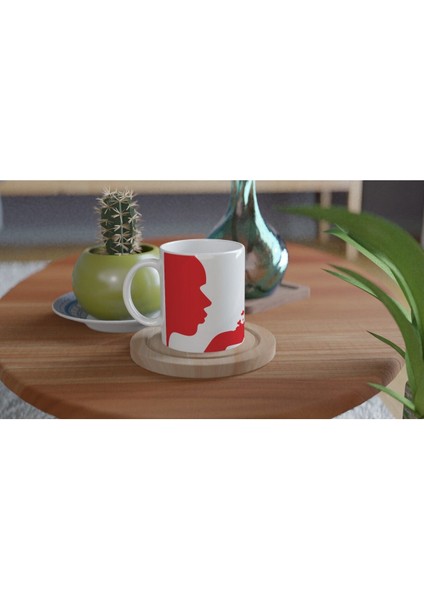 Aşkı Fısıldayan Kadın Silüeti Kupa fırsatları