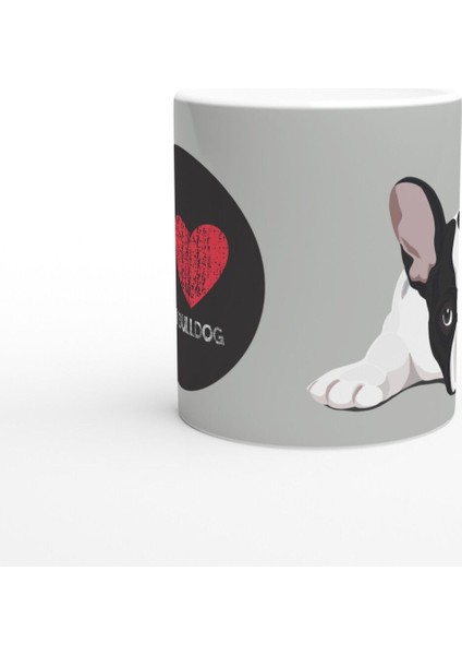 French Bulldog Aşkı Temalı Baskılı Kupa Bardak fiyatları