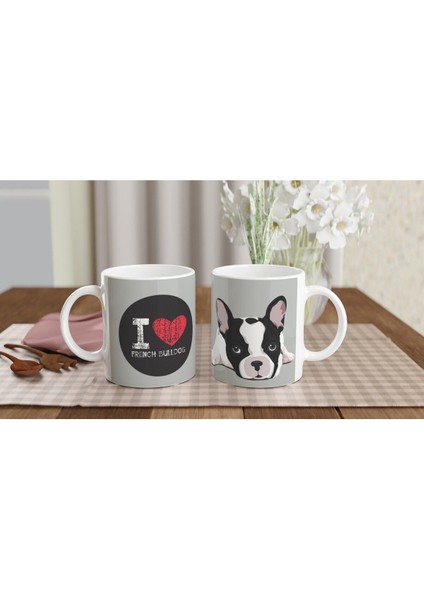 French Bulldog Aşkı Temalı Baskılı Kupa Bardak indirimleri
