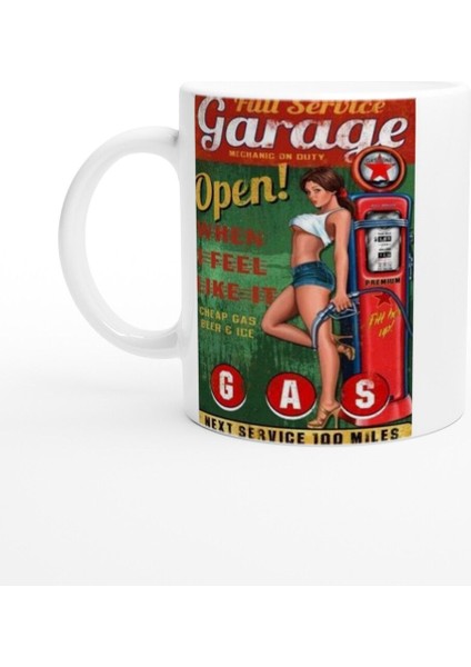 Full Service Retro Benzinlik Kupa Bardak