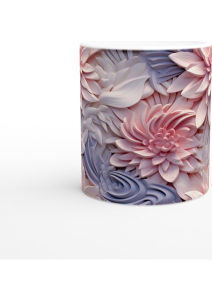 Pembe Düşler Çiçek Desenli Kupa Bardak fiyatları