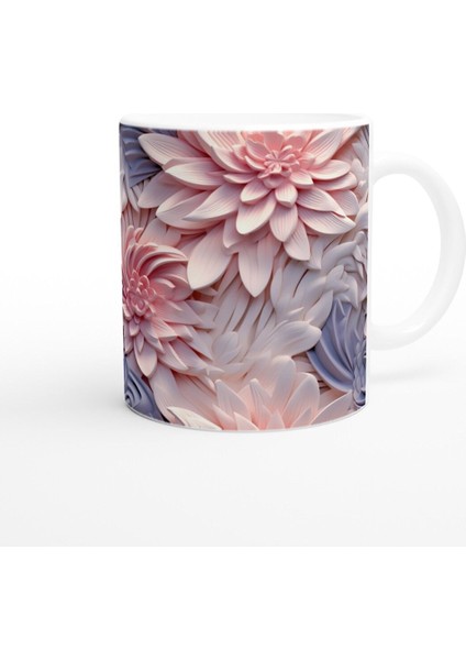 Pembe Düşler Çiçek Desenli Kupa Bardak modelleri