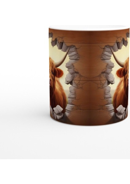 Duvarı Delen Highland Sığırı Kupa Bardak fiyatları