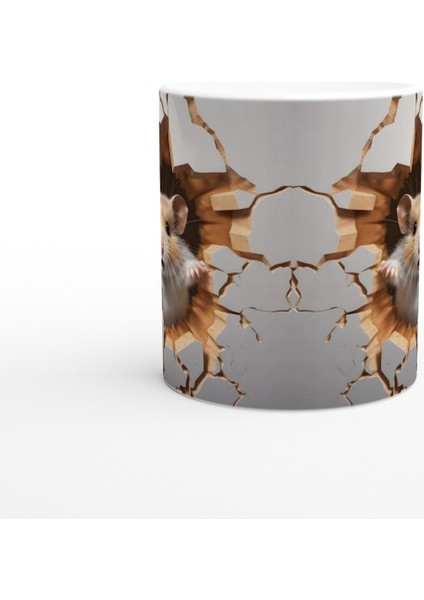 Duvarı Delen Sevimli Hamster Baskılı Kupa Bardak fiyatları