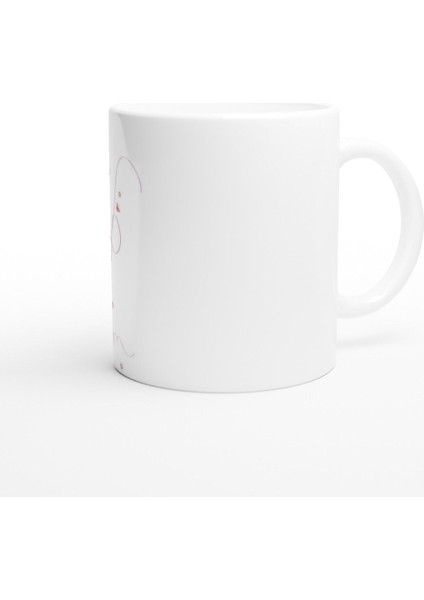 Romantik Kırmızı Gül Desenli Kupa Bardak modelleri