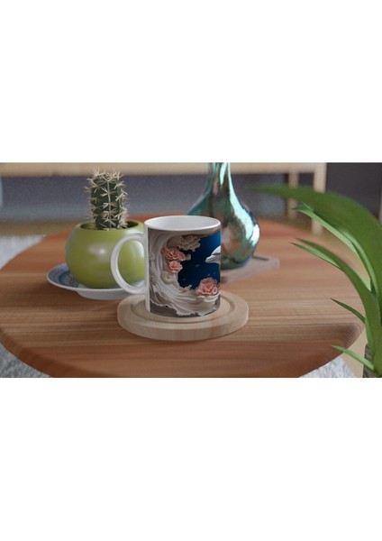 Anne ve Yavru Yunus Desenli Su Altı Temalı Kupa Bardak fırsatları