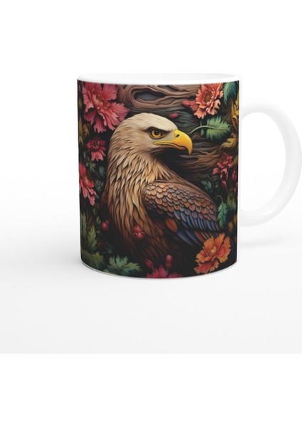 Çiçekler Arasında Kartal Gücü Kupa Bardak modelleri