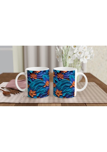 Parlak Tropikal Rüzgarlar Çiçekli Kupa Bardak indirimleri