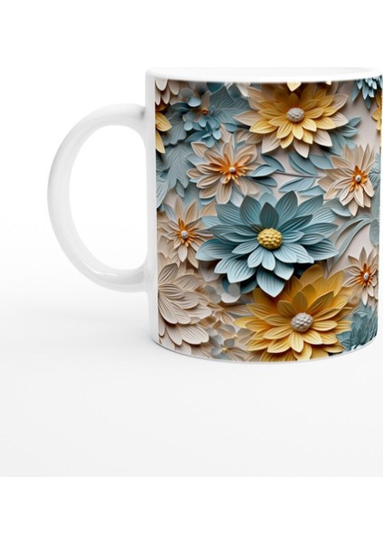 Pastel Bahar Çiçekleri Kupa Bardak