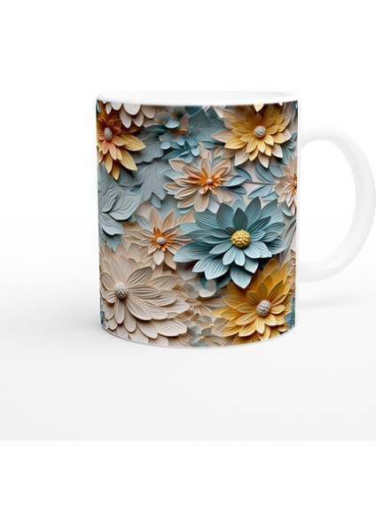 Pastel Bahar Çiçekleri Kupa Bardak modelleri