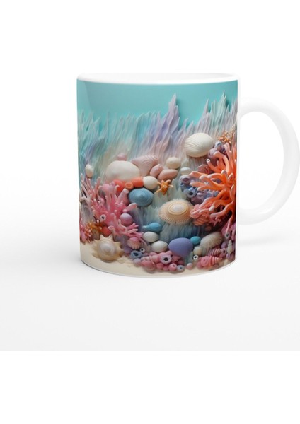 Renkli Denizatı Ikilisi Kupa Bardak modelleri