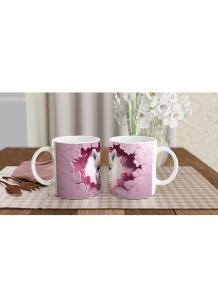 Çatlak Duvardan Bakan Alpaka Temalı Baskılı Kupa Bardak indirimleri