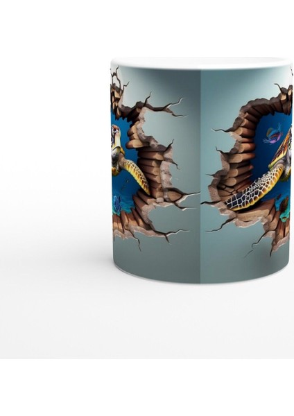 Duvarı Aşan Deniz Kaplumbağası Baskılı Kupa Bardak fiyatları