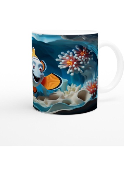 Deniz Mağarasında Sevimli Palyaço Balığı Baskılı Kupa Bardak fiyatları