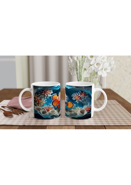 Deniz Mağarasında Sevimli Palyaço Balığı Baskılı Kupa Bardak fırsatları