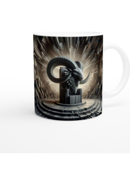 Oğlak Burcu Baskılı Kahve Kupası - Galaktik Taht Odası Temalı Vs2 modelleri