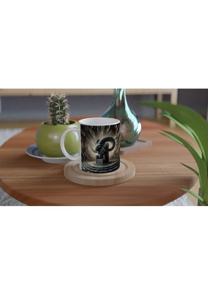 Oğlak Burcu Baskılı Kahve Kupası - Galaktik Taht Odası Temalı Vs2 fırsatları