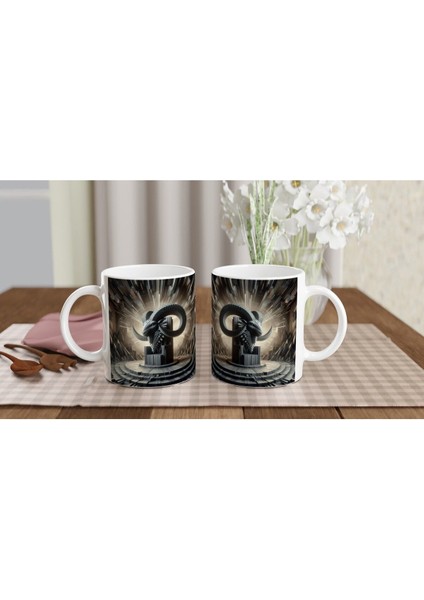 Oğlak Burcu Baskılı Kahve Kupası - Galaktik Taht Odası Temalı Vs2 indirimleri