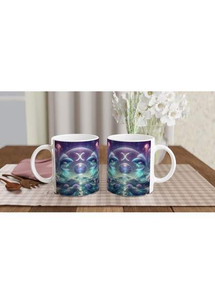 Balık Burcu Baskılı Kahve Kupası - Astral Denizaltı Dünyası Vs4 indirimleri