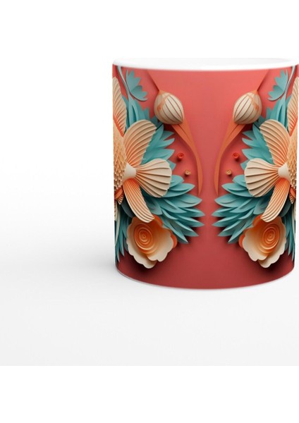 Çiçekli Balık Baskılı Kupa Bardak fiyatları