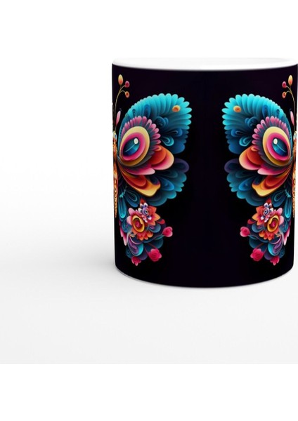 Neon Renkli Gökkuşağı Kelebek Kupa Bardak fiyatları