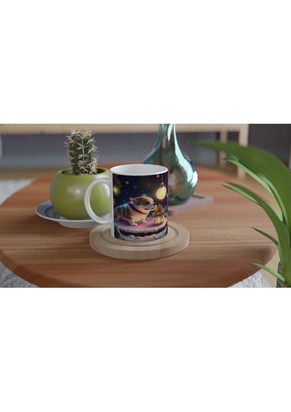 Işıklar ve Karlar Içinde Neşeli Corgi Köpek Baskılı Kupa Bardak fırsatları