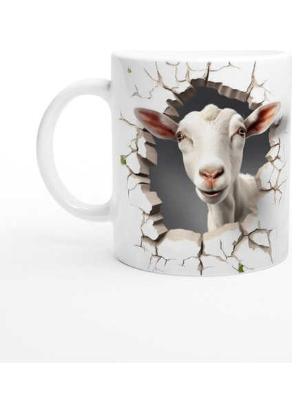 Meraklı Keçi Baskılı Kupa Bardak