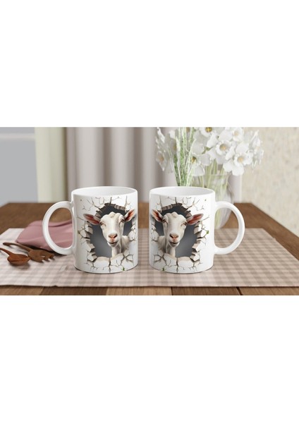 Meraklı Keçi Baskılı Kupa Bardak indirimleri