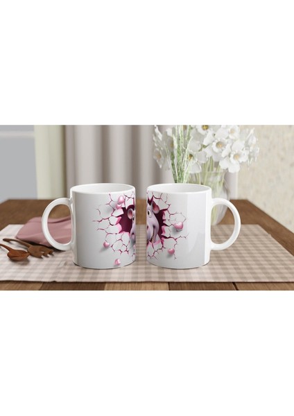 Kalpli Duvarı Delen Sevimli Su Aygırı Temalı Baskılı Kupa Bardak indirimleri