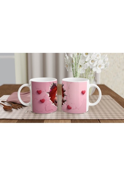 Pembe Kalpli Duvarı Yırtan Neşeli Orangutan Temalı Baskılı Kupa Bardak indirimleri