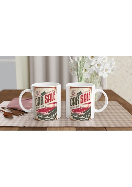 Car Sale 1962 Retro Araba Baskılı Kupa Bardak indirimleri