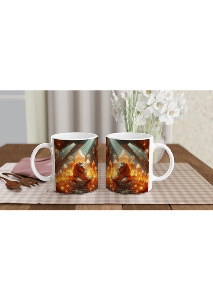 Aslan Burcu Baskılı Kahve Kupası - Büyülü Kristal Mağarası Temalı Vs3 indirimleri