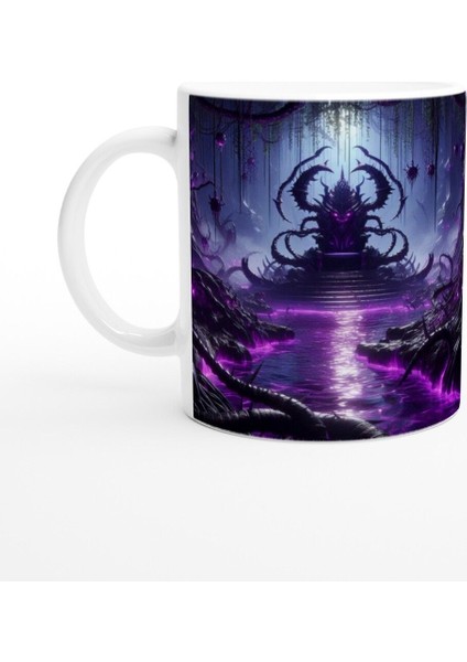 Akrep Burcu Baskılı Kahve Kupası - Elementsel Doğa Krallığı Temalı Vs3