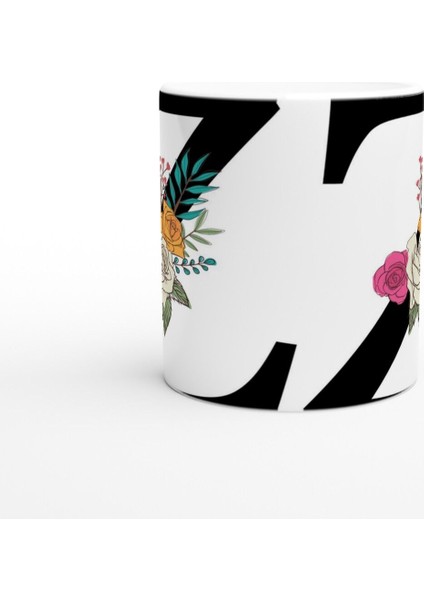 Z Harfi Çiçek Detaylı Kupa Bardak fiyatları