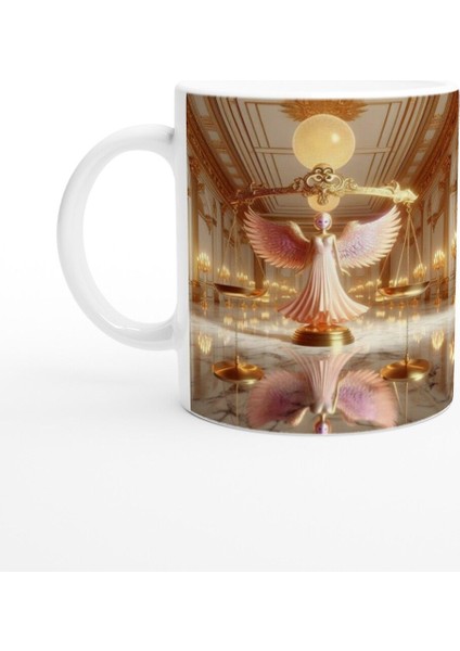 Terazi Burcu Baskılı Kahve Kupası - Zodyak Maskeli Balo Vs3