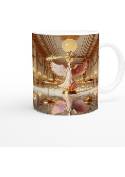 Terazi Burcu Baskılı Kahve Kupası - Zodyak Maskeli Balo Vs3 modelleri