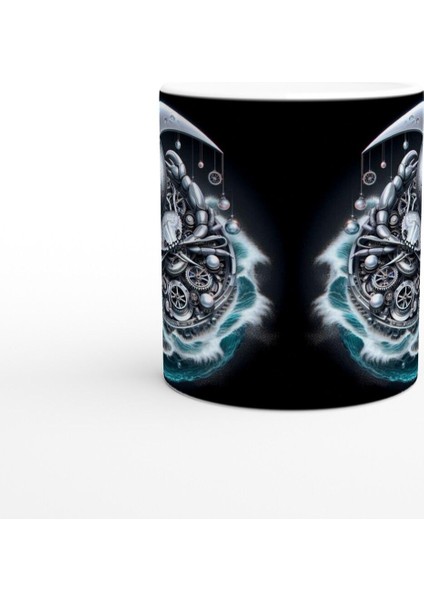 Yengeç Burcu Baskılı Kahve Kupası - Zamanın Çarkları Astroloji Mekanizması Vs2 fiyatları