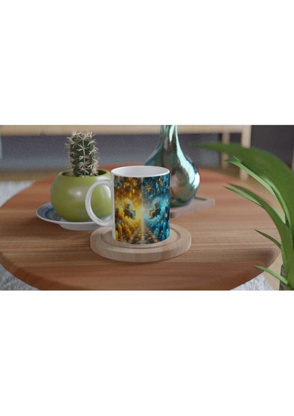 Ikizler Burcu Baskılı Kahve Kupası - Büyülü Kristal Mağarası Temalı Vs2 fırsatları