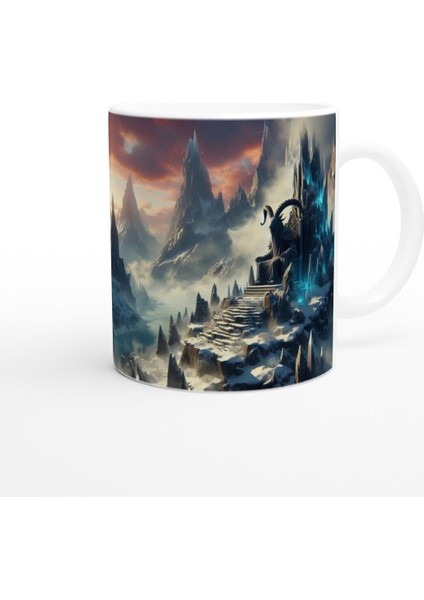 Oğlak Burcu Baskılı Kahve Kupası - Elementsel Doğa Krallığı Temalı Vs2 modelleri