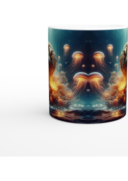 Aslan Burcu Baskılı Kahve Kupası - Astral Denizaltı Dünyası Vs1 fiyatları