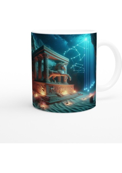 Yay Burcu Baskılı Kahve Kupası - Astral Denizaltı Dünyası Vs1 modelleri