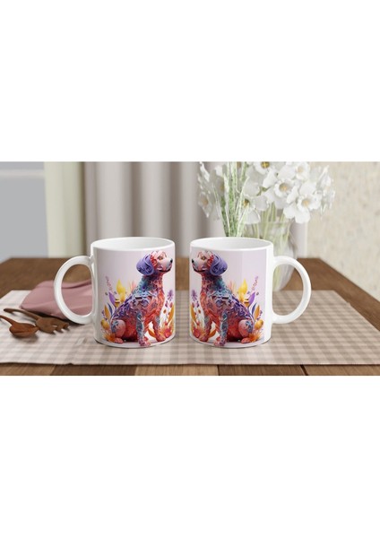 Çiçekli Sevimli Köpek Kupa Bardak indirimleri