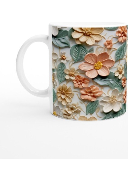 Yumuşak Bahar Çiçekli Kupa Bardak