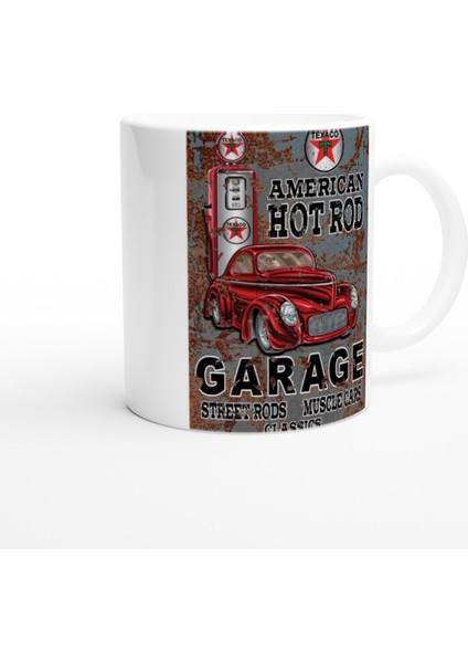 American Hot Rod Texaco Temalı Kupa Bardak fiyatları