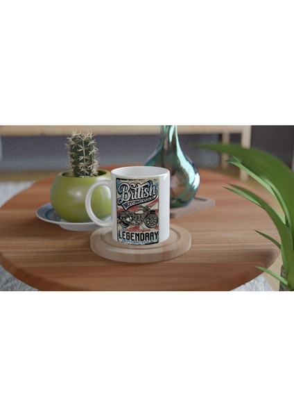 British Legendary Motorcycle Baskılı Kupa Bardak fırsatları